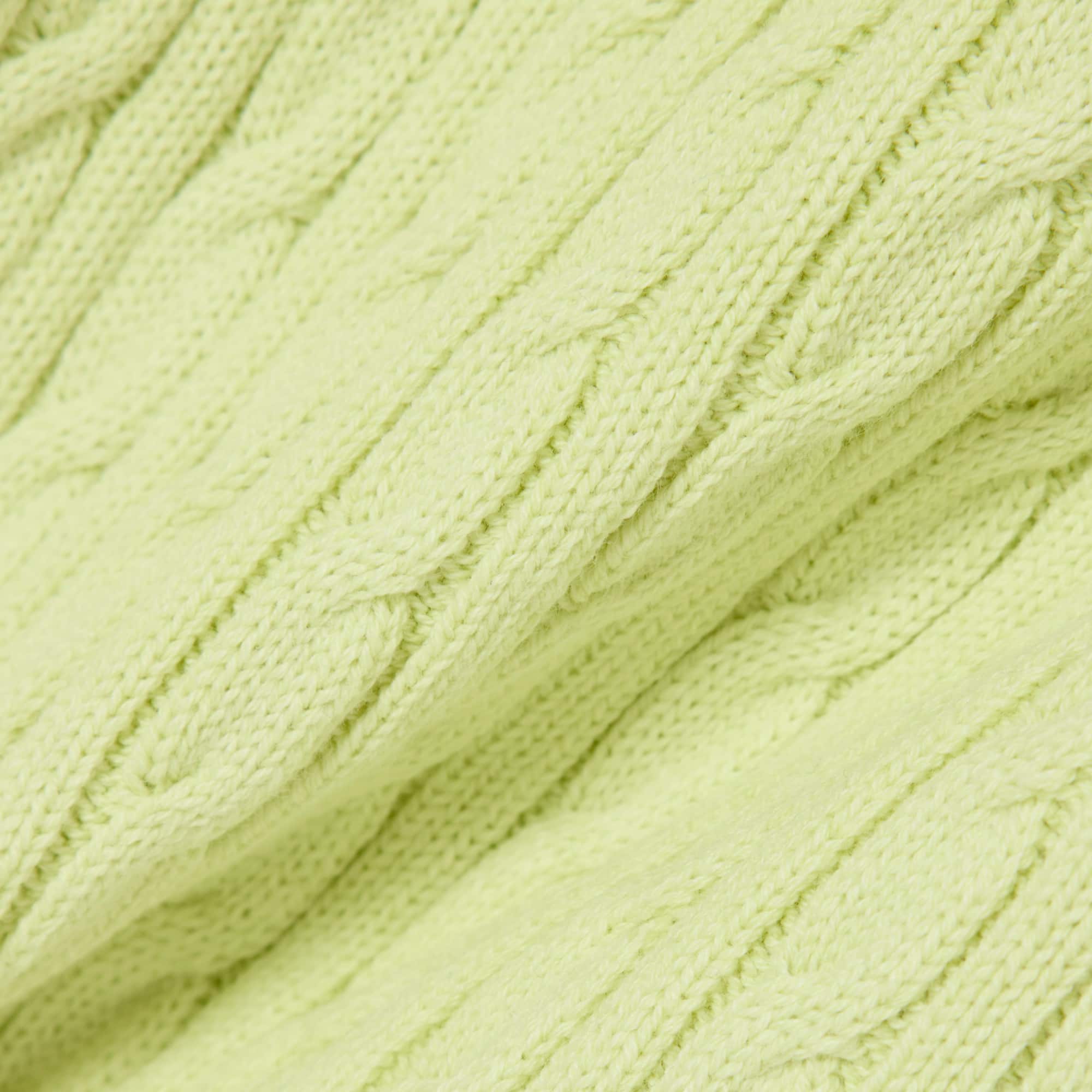 Striped Cable Knit Polo Collar Sweater