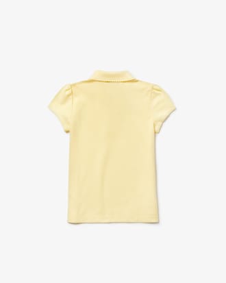 Kids' Scalloped Collar Mini Piqué Polo