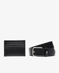 Leather Belt & Card Holder Gift Set