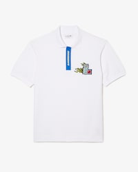 Men's Contrast Placket And Crocodile Badge Polo 