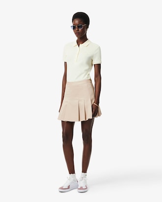 Women's Short Stretch Cotton Pleated Skirt