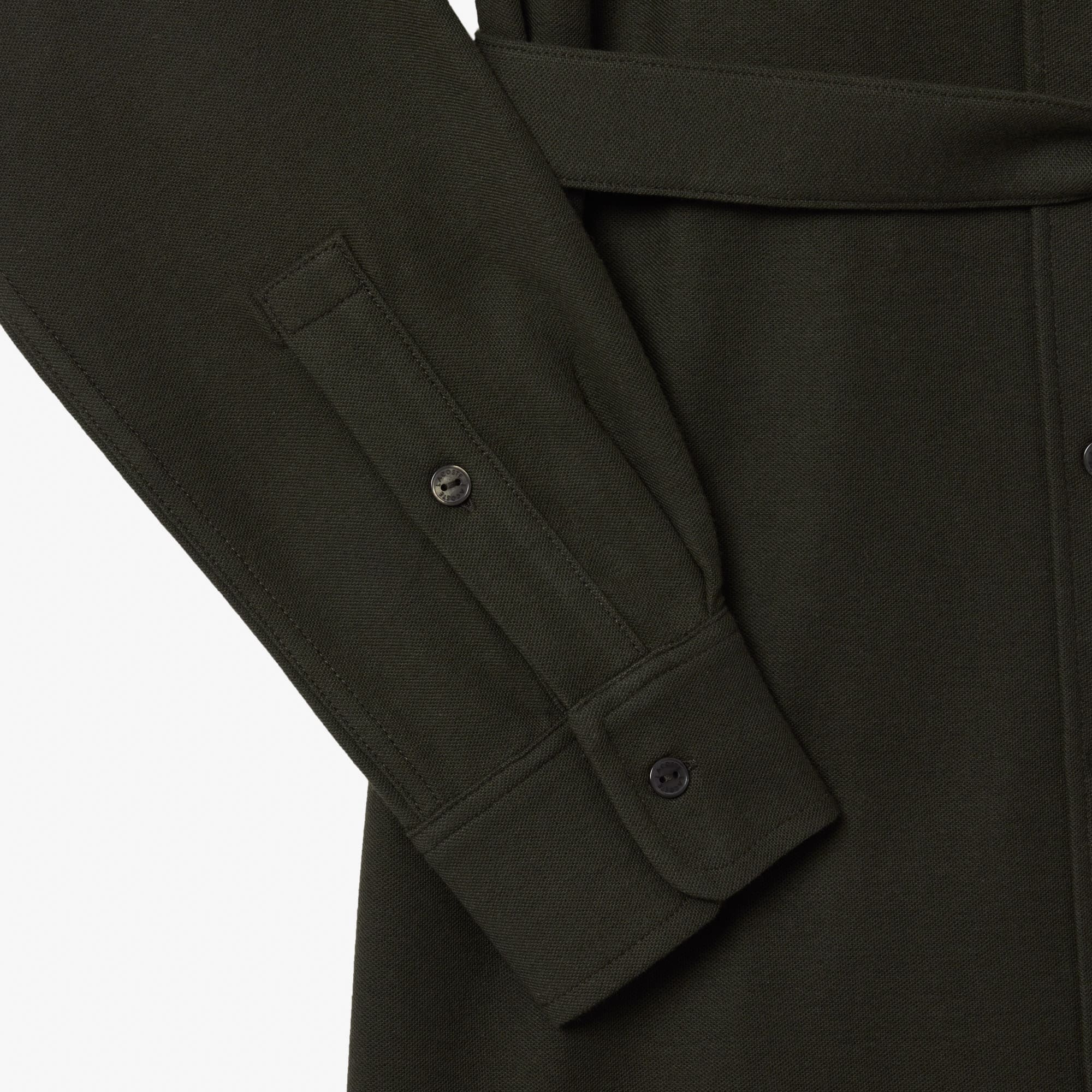 ★LACOSTE★ Women's Belted Pique Shirt Dress Dark Khaki EF32 Women's Belted Piqué Shirt Dress - Dresses - New In 2025