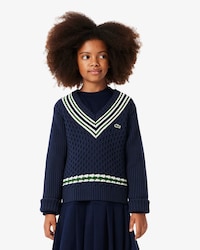 Girls' Cotton V-Neck Sweater Vest