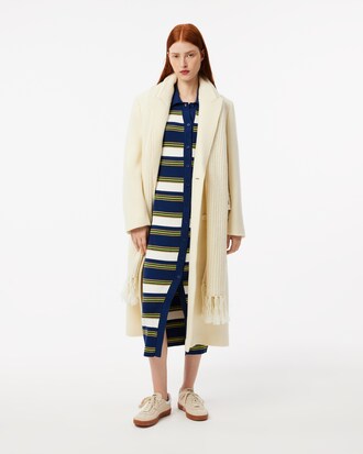 Women's Rib Knit Striped Shirt Dress