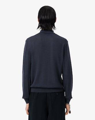 Runway Polo Collar Merino Wool Sweater