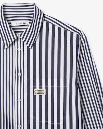 Women's Striped Cotton Poplin Shirt