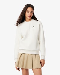 Women's Relaxed Fit Piqu&eacute; Crew Neck Sweatshirt