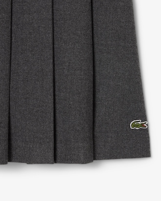 Women's Pleated Flannel Midi Skirt