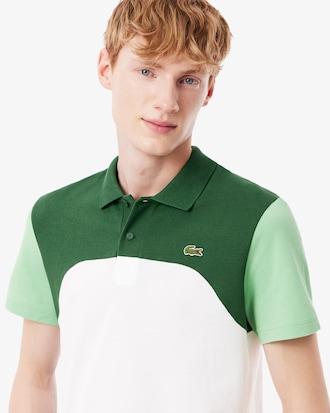 Polo de L.12.12 en Bloques de Color con Corte Regular para Hombre