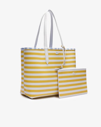 Anna Reversible Striped Canvas Tote