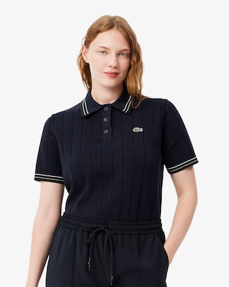 Women's Made In France Ribbed Cotton Polo