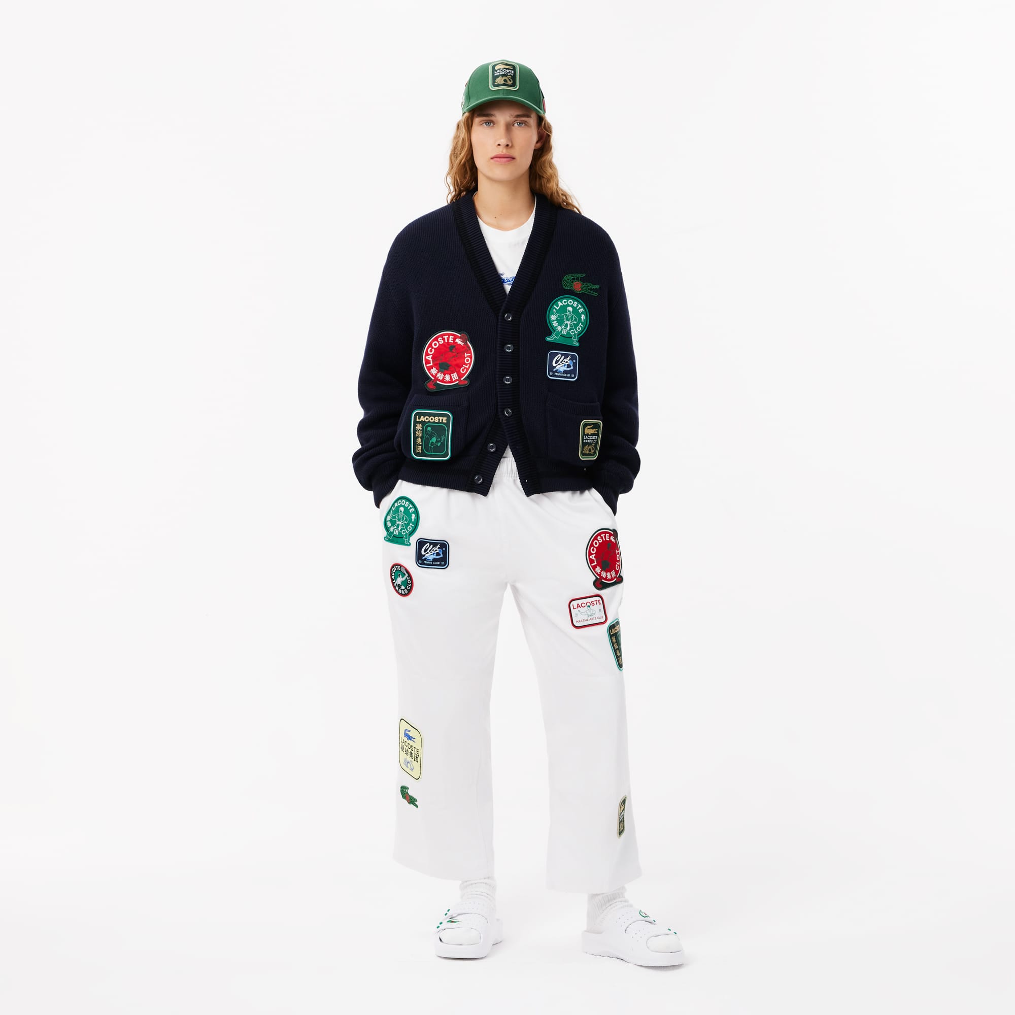 Unisex Lacoste x CLOT Cotton Cashmere Reversible Cardigan