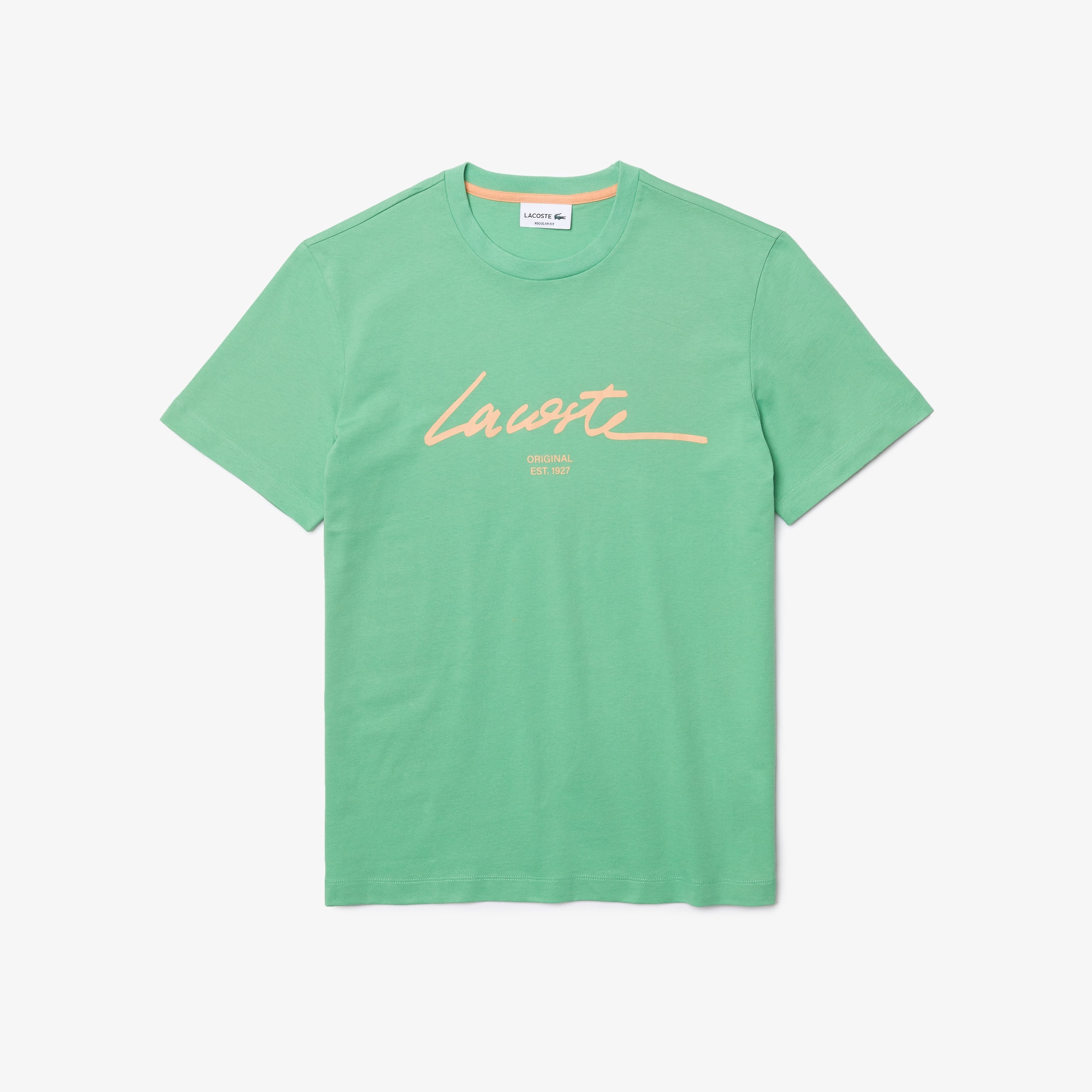 Men's Crew Neck Print Lettering Cotton T-shirt - T-shirts
