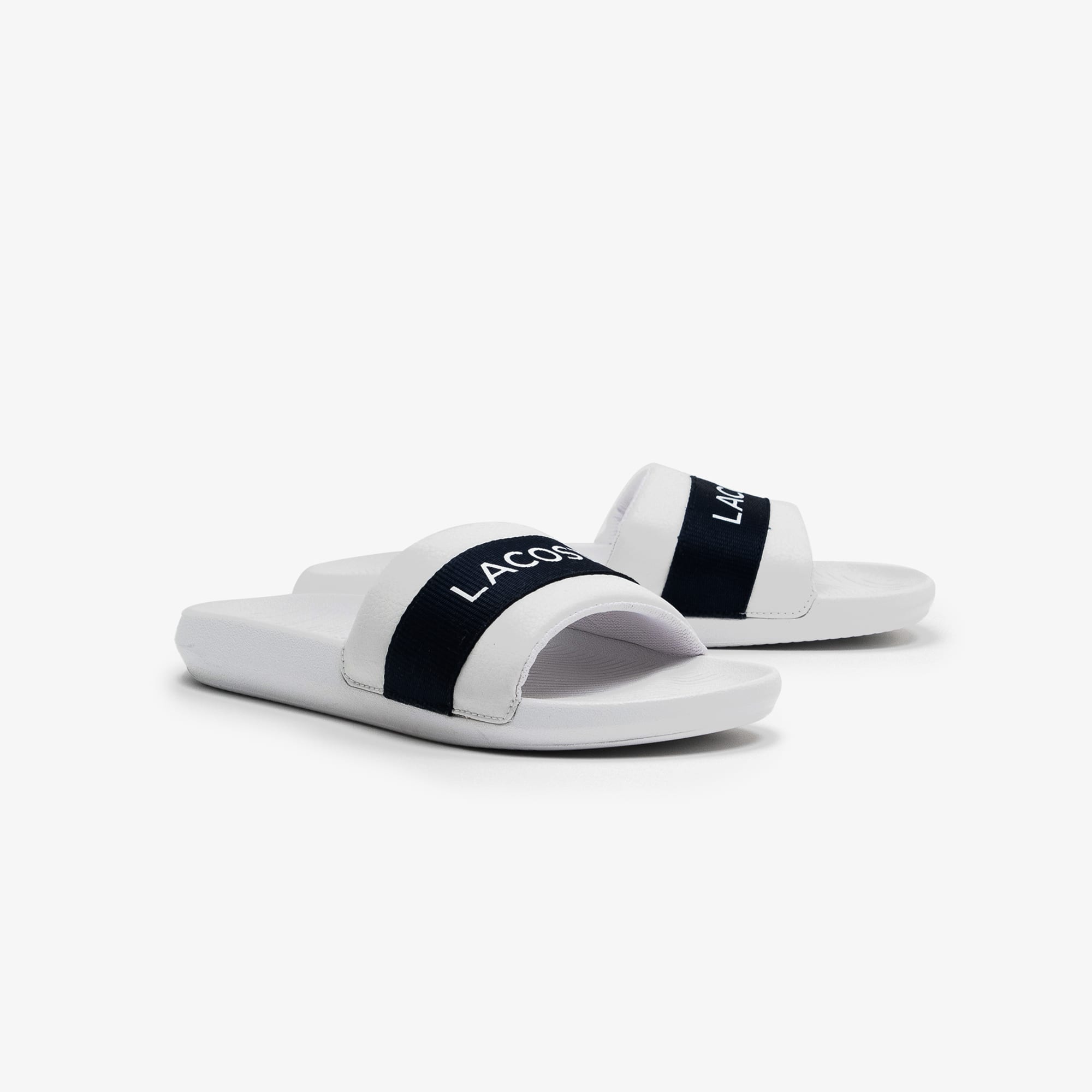 La Coste Chanclas Lacoste Blancas Chanclas Croco Dualiste Chanclas