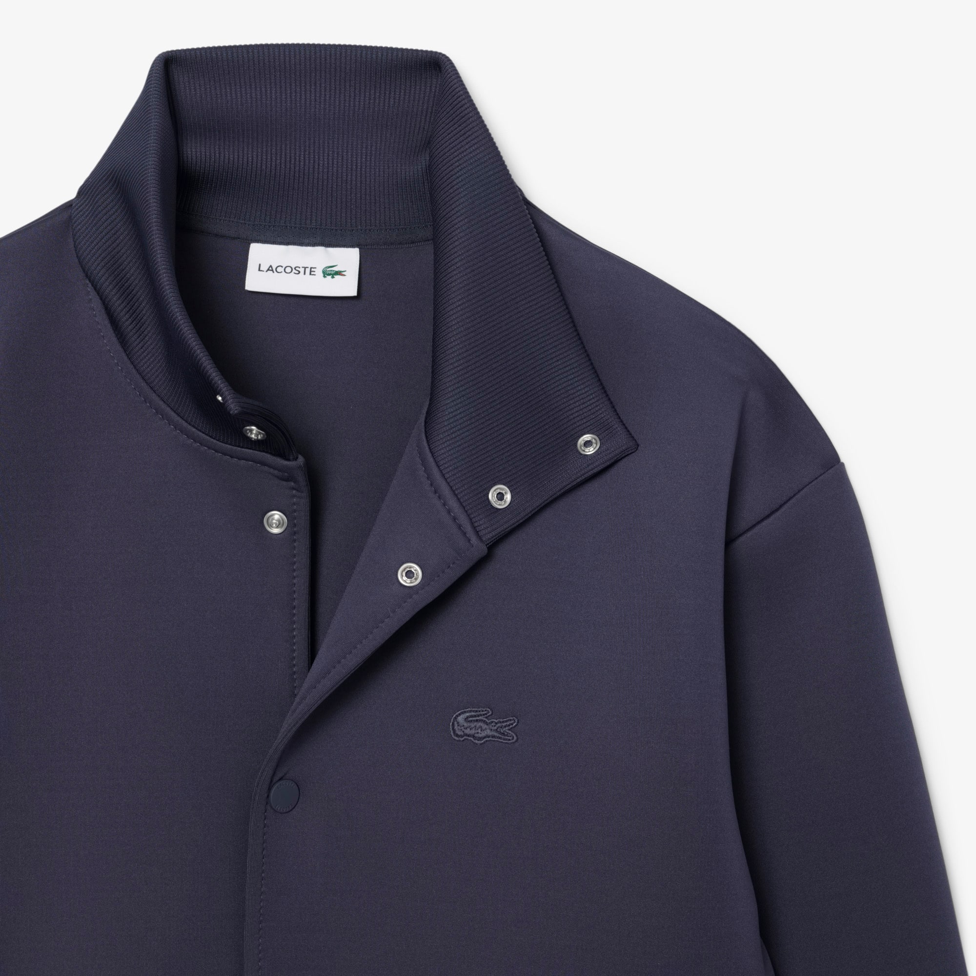 High Neck Embroidered Signature Jacket