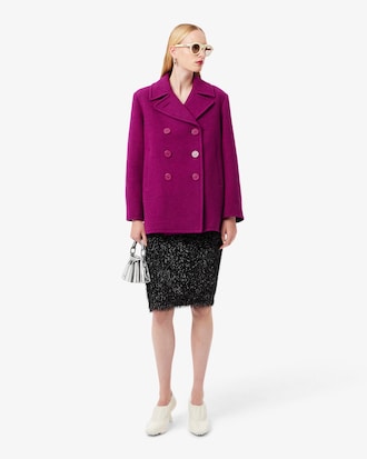 Runway Slub Wool Pea Coat