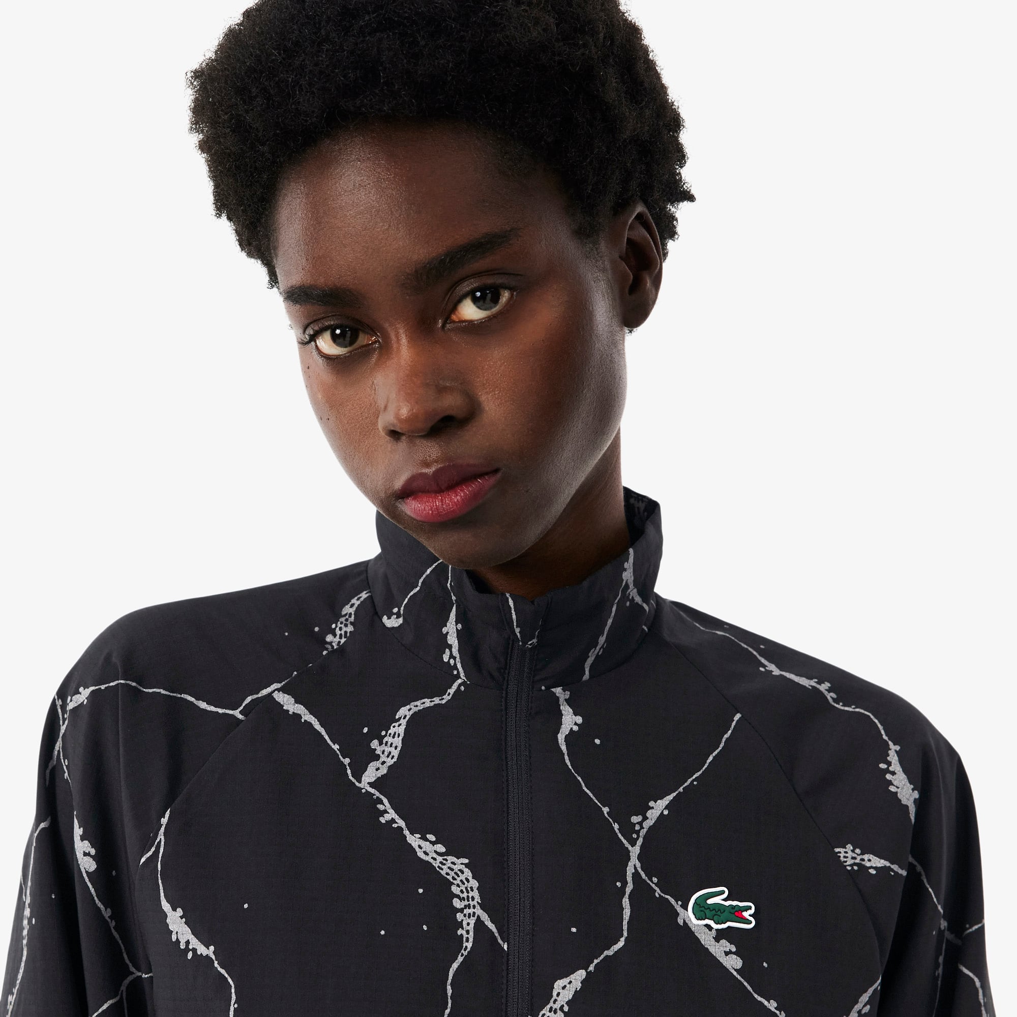 Reflective Crocodile Print Tennis Jacket - Jackets & Coats - New