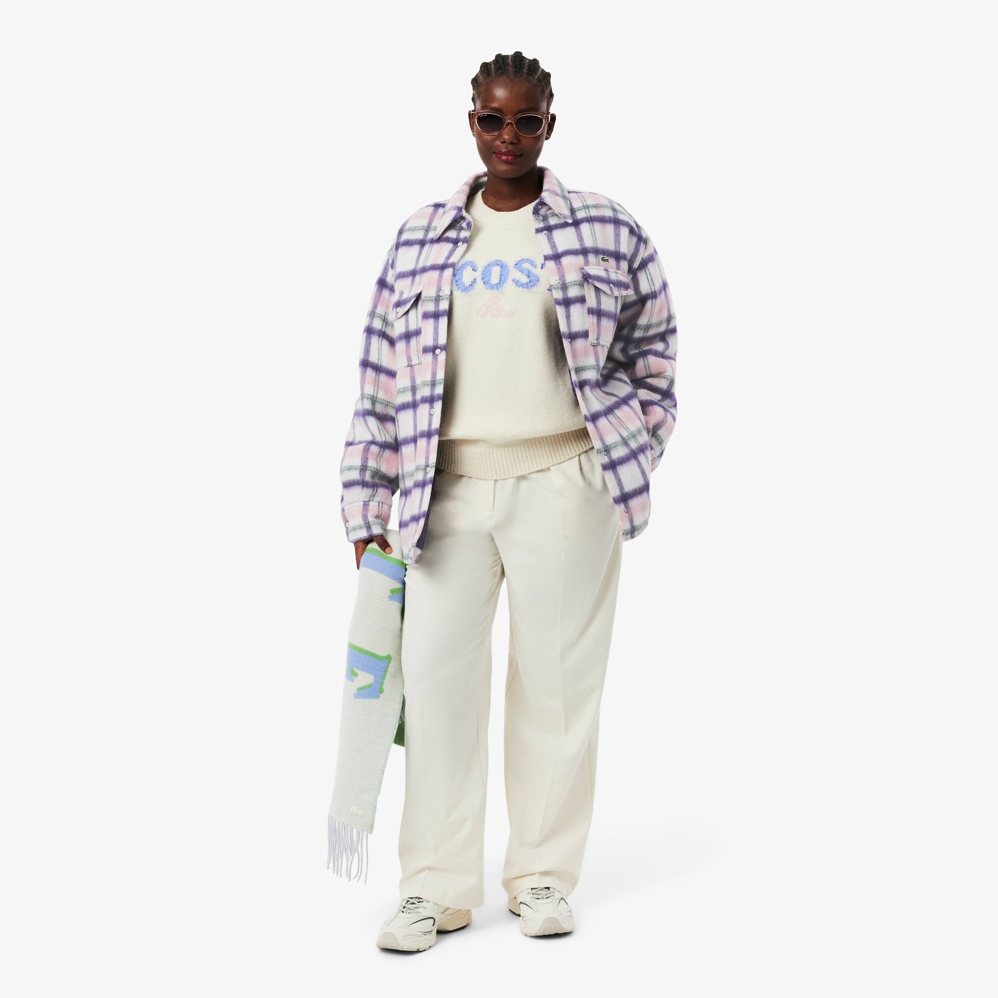 Women's Oversized Quilted Wool Overshirt - undefined - New In 2026 Women's Oversized Quilted Wool Overshirt - undefined - New In 2026