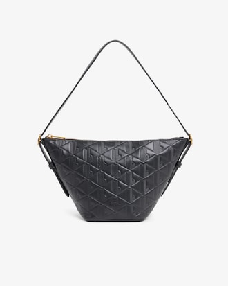 Small Maheki Embossed Leather Hobo Bag
