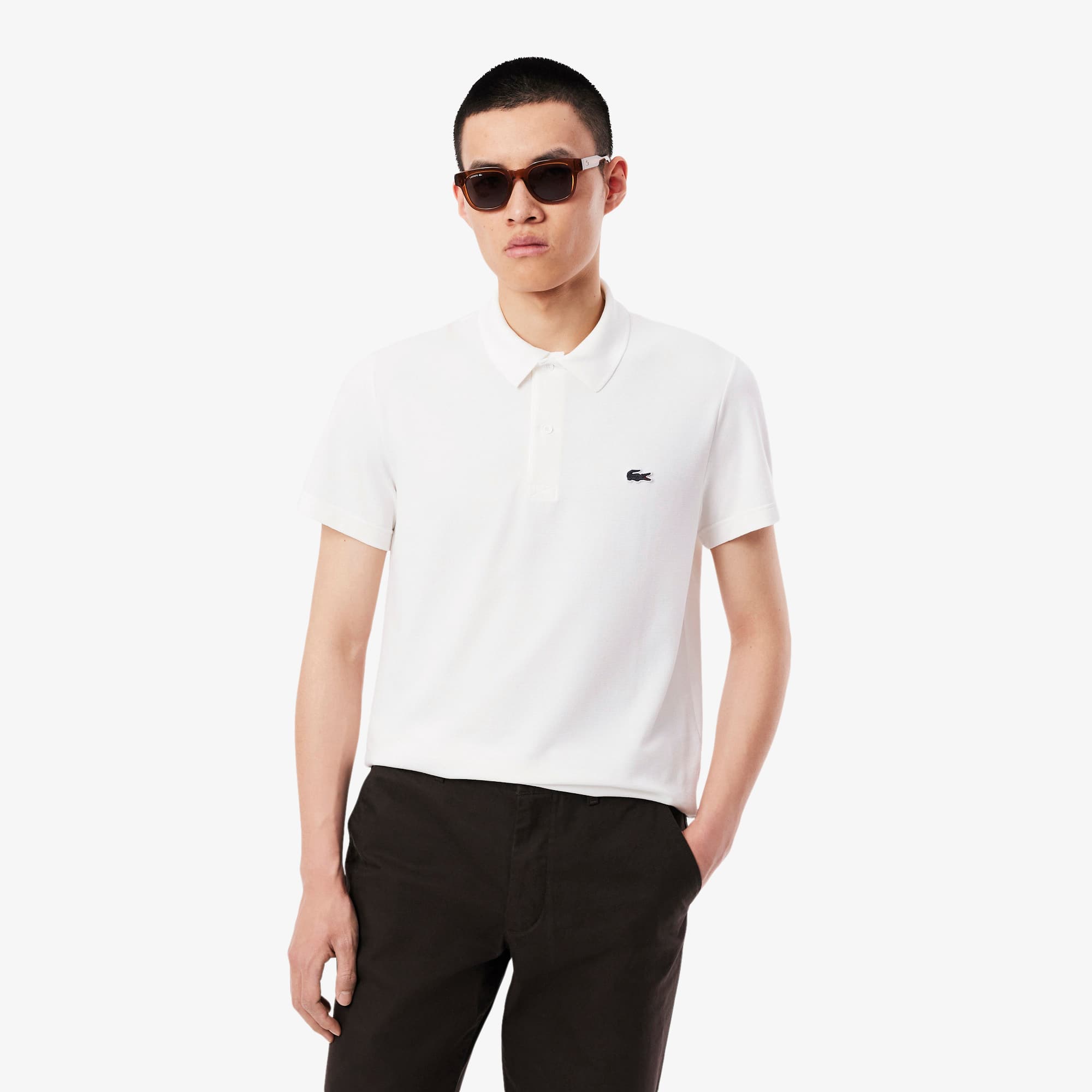 Lacoste Short Sleeves Polo Collar In White