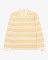 Relaxed Fit Striped Piqu&eacute; Rugby Polo