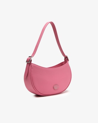 Bolso medialuna de mujer en piel de grano superior