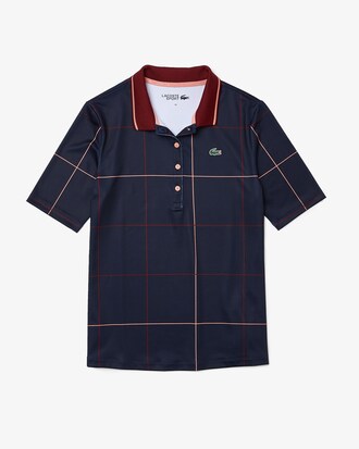 Women&rsquo;s SPORT Slim Fit Breathable Stretch Check Golf Polo