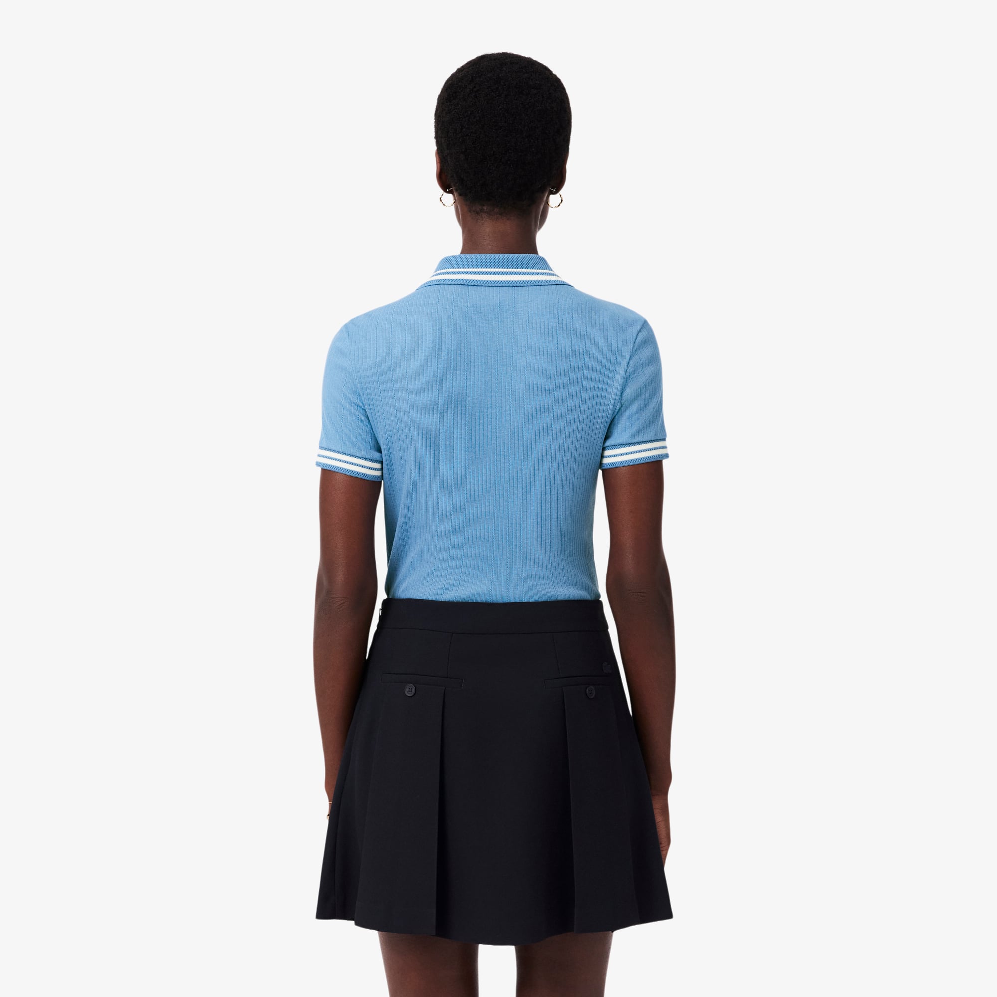 Slim Fit French Made Ribbed Polo