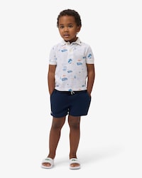 Monochromatic Lined Swim Trunks