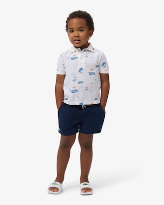 Monochromatic Lined Swim Trunks