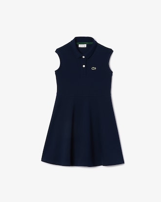Robe polo ajusté en piqué stretch