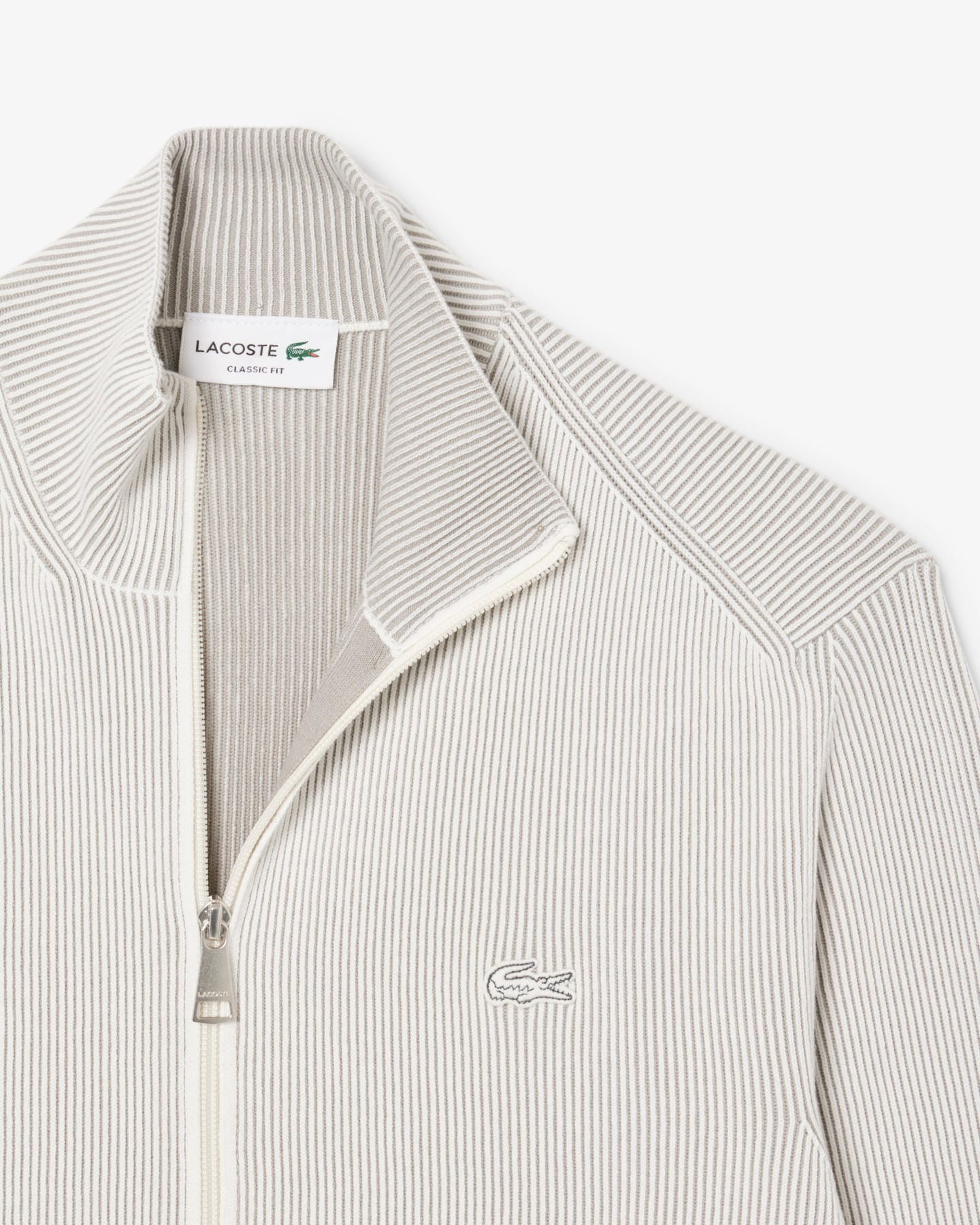 Men's Zip-Up Cotton Rib Sweater