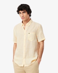 Men's Regular Fit Short Sleeve Linen Shirt