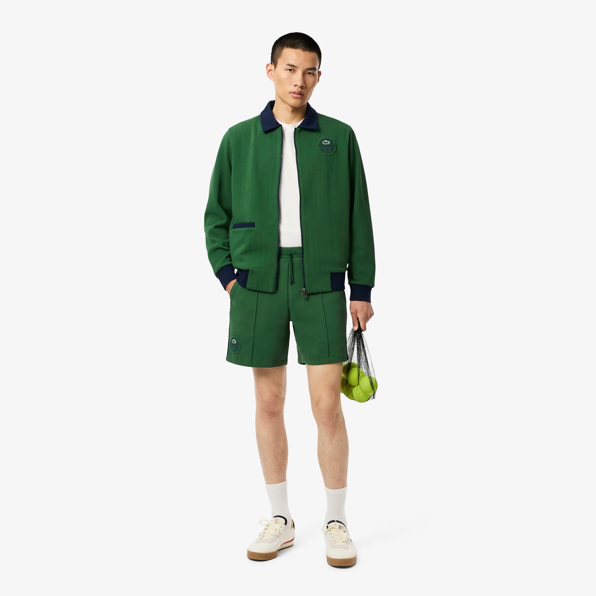 Lacoste Men's Ultra Dry Badge Accent Tennis Heritage Shorts - M - 4 In Green
