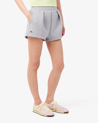 Pleated Cotton Shorts