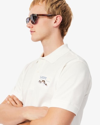 Men's Classic Fit Embroidered Motif Piqué Polo