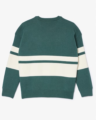 Pull &agrave; rayures contrast&eacute;es en coton