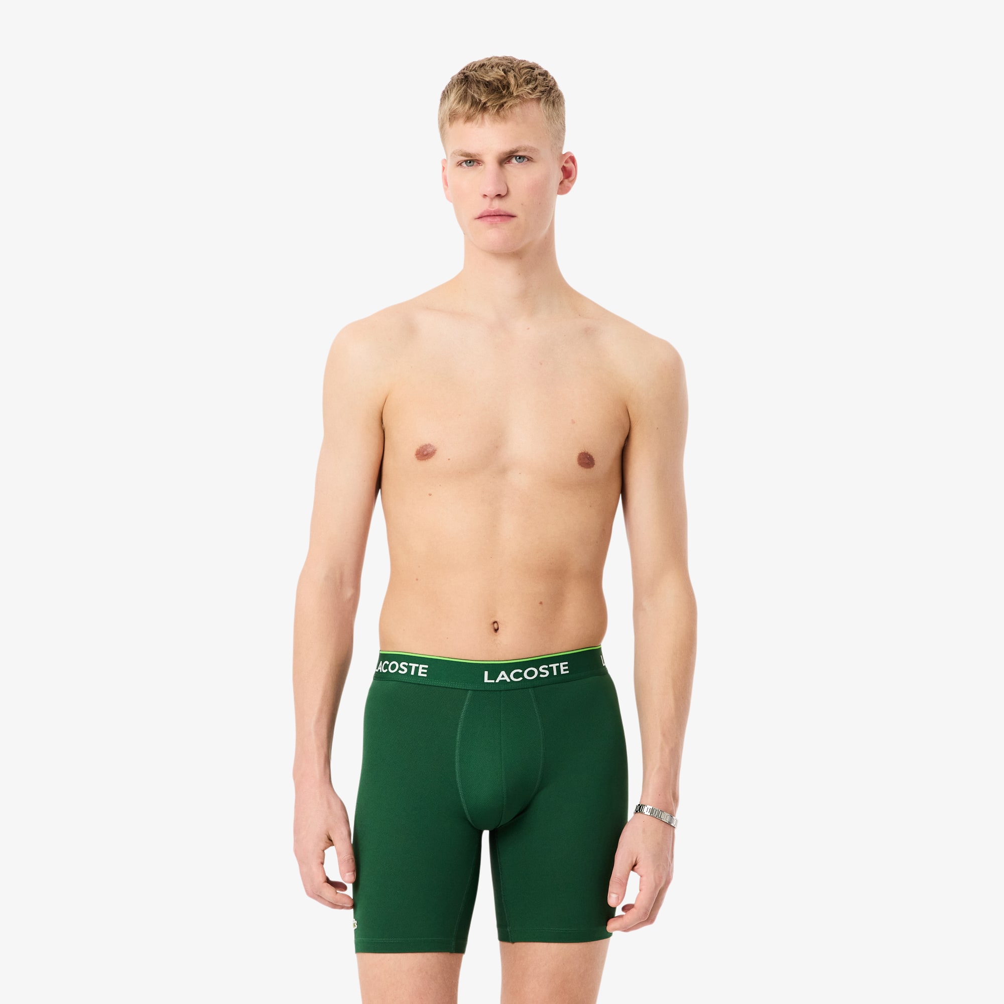 Lacoste 3-pack Technical Mesh Boxers - Xl In Green
