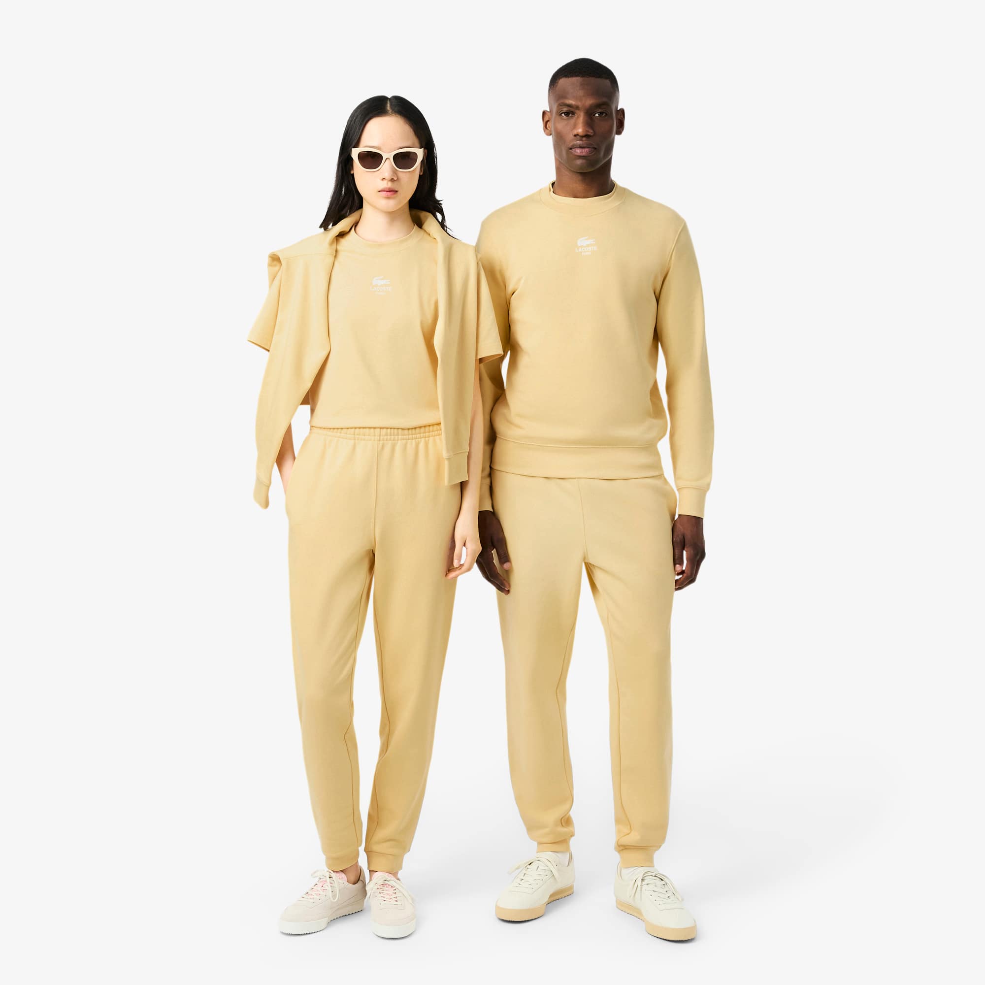 Lacoste Unisex Tapered Leg Sweatpants - Xs In Yellow