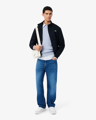 Pull homme en maille de coton torsad&eacute;e