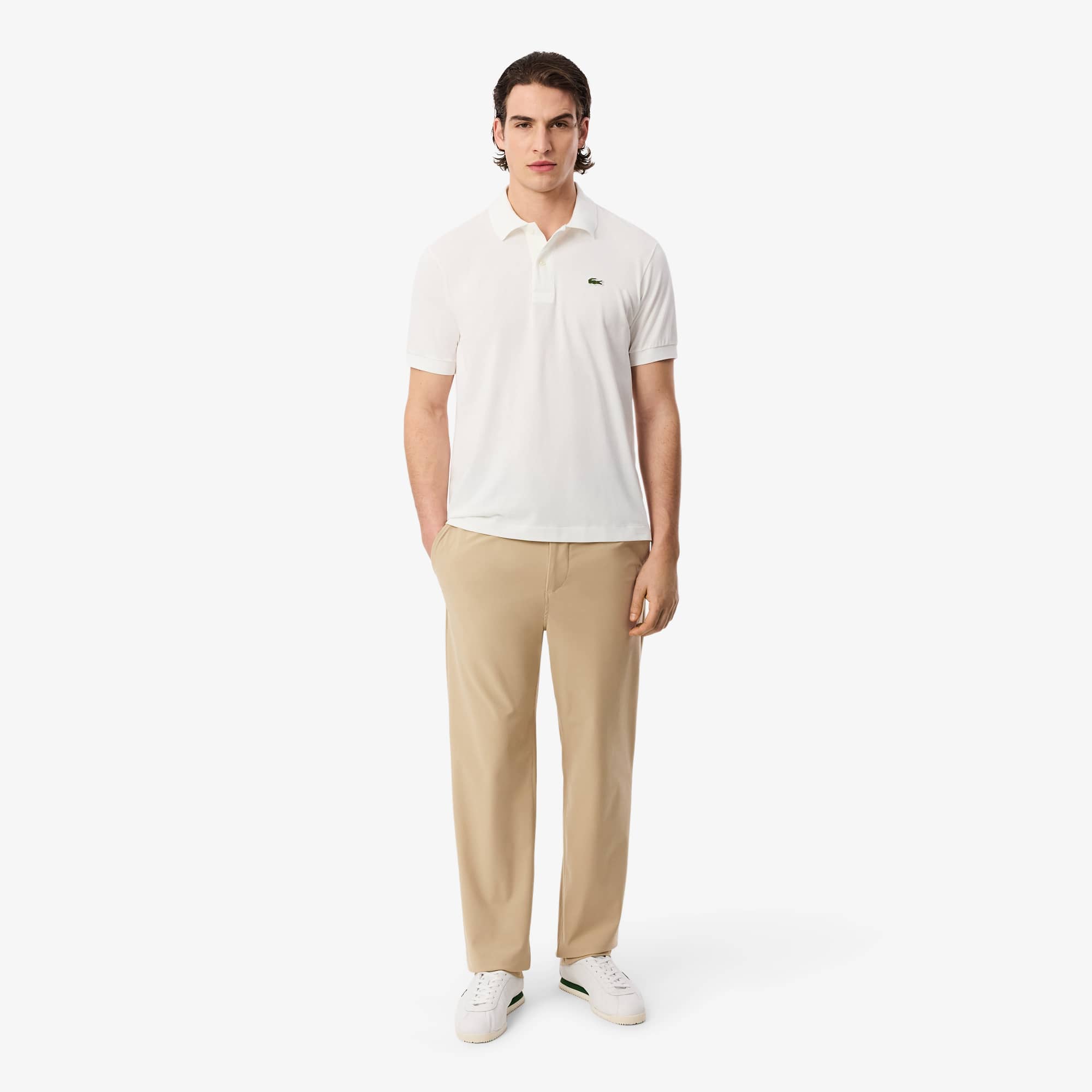 Lacoste Regular Fit Stretch Chino Pants - M In Brown