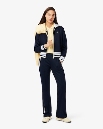 Women's Zip-Up Stripe Accent Sweatshirt