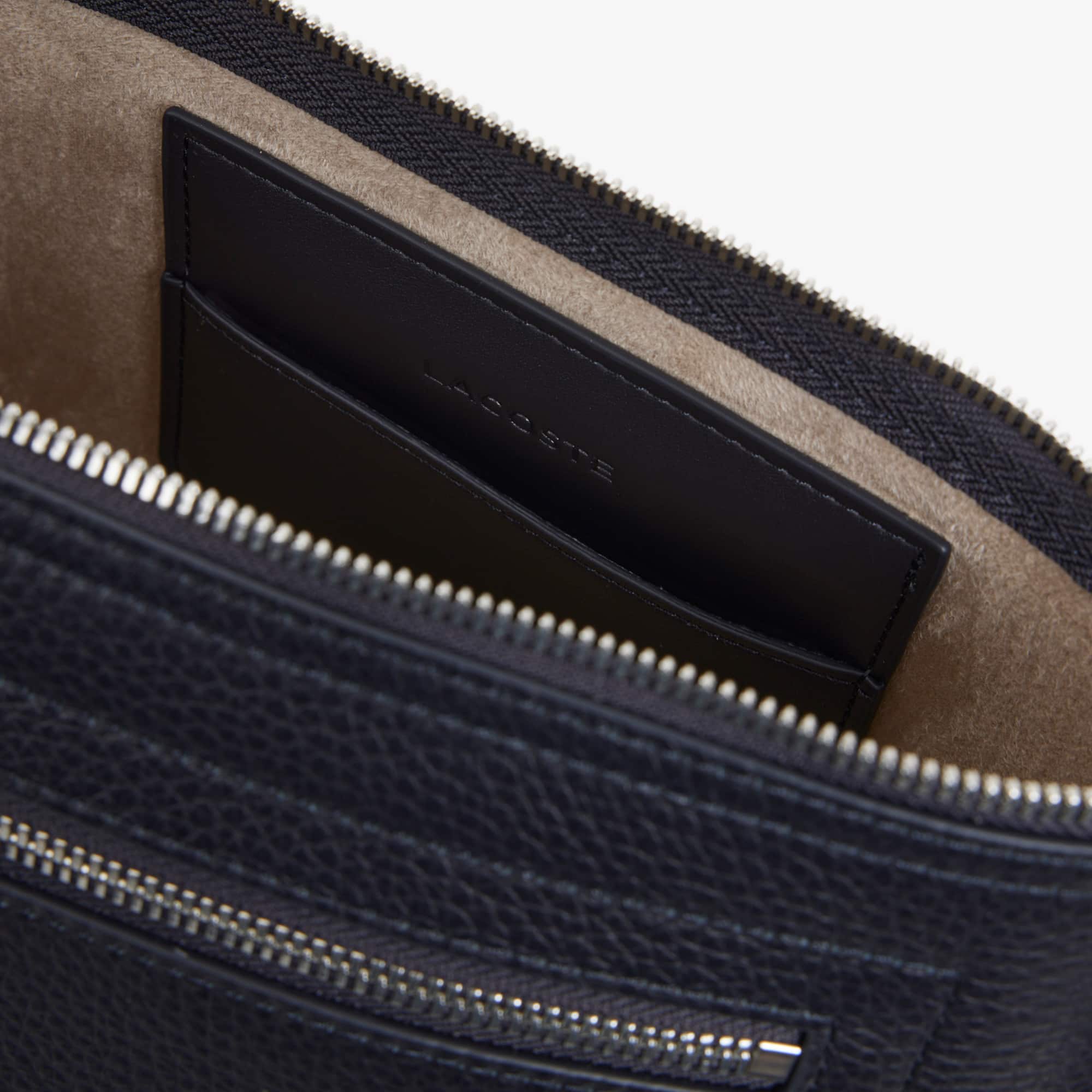 Club Lacoste Grain Leather Clutch