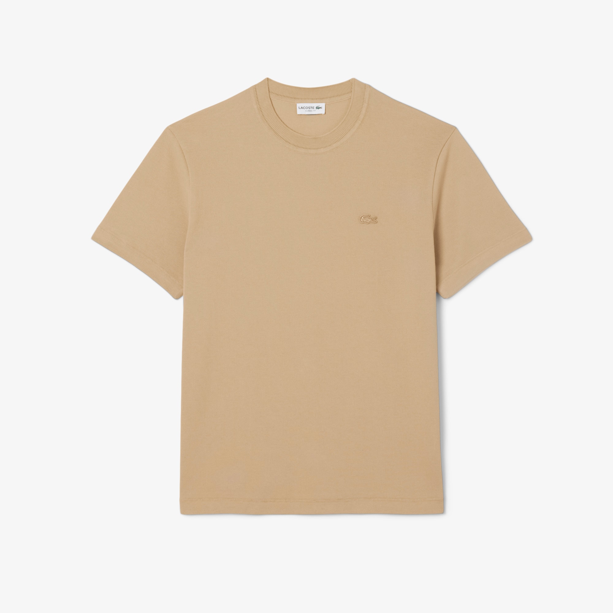 Men's Ribbed Neck Petit Piqué T-Shirt - T-shirts - New In 2026