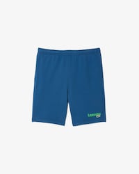 Men's Regular Fit Washed Effect Printed Fleece Shorts 