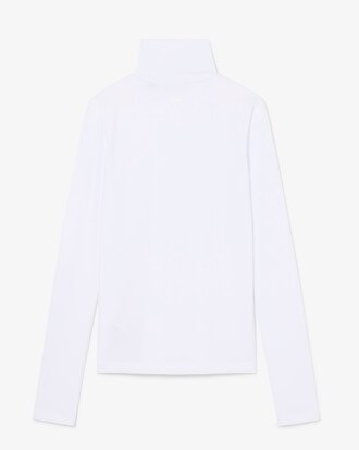 Runway High Neck Printed Stretch T-shirt