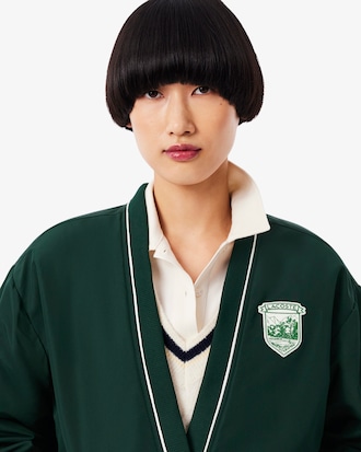 Women's Oversized Padded Nylon Cardigan