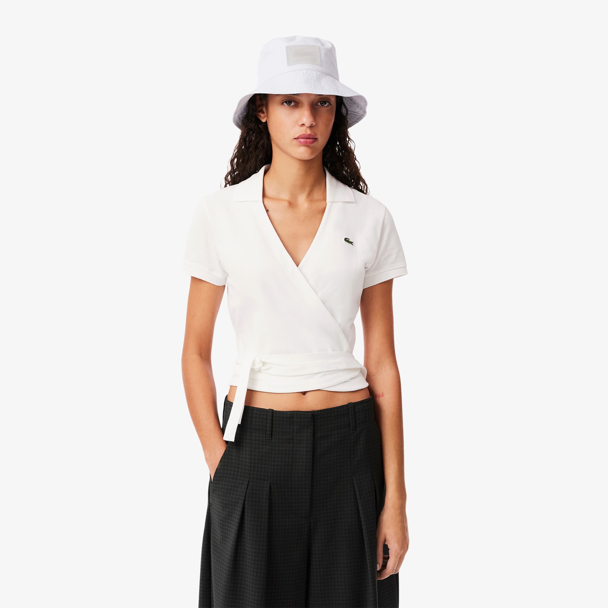 Women's Stretch Mini Piqué Wrap Polo - Polo Shirts - New In 2026