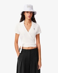 Polo de Mini Piqu&eacute; El&aacute;stico Cruzado para Mujer