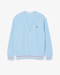 Men's Relaxed Fit Stripe Detail Cotton Cardigan